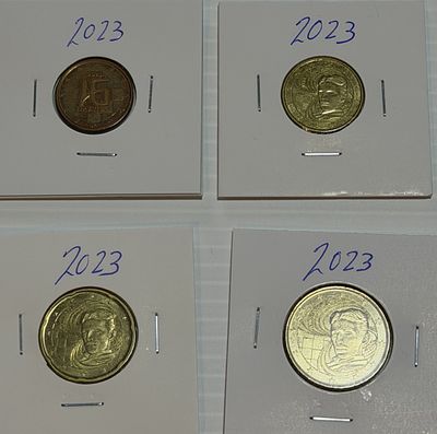 Lote C/ 4 Moedas da Cro&aacute;cia. Moedas Circuladas. 
Cabe ao licitante verificar cuidadosamente as 