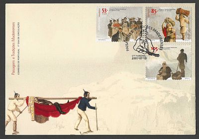 Portugal Madeira 2001 – FDC Paisagens e Tradi&ccedil;&otilde;es Madeirenses – Carimbo 1.&ordm; Dia . Envelope de 