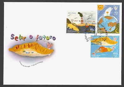 Portugal 2001 – FDC “Selar o Futuro” – S&eacute;rie Completa – 1.&ordm; Dia – Tem&aacute;tica Ambiente. Envelope de 