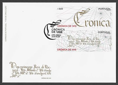 Portugal 2019 – FDC “Cr&oacute;nica de 1419” – Carimbo de 1.&ordm; Dia. Envelope de Primeiro Dia (FDC) 