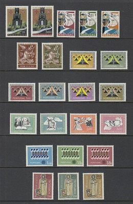 Portugal 1962 Ano Completo. 
Novo sem marca de Charneira com goma.