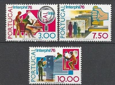 Portugal 1976 INTERPHIL-76. 
Novo sem marca de charneira com goma. 
Cabe ao licitante 