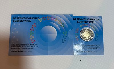 2 Euros PROOF Portugal - Ano 2025 - Desenvolvimento Sustent&aacute;vel. NOVO