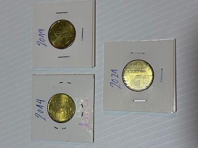 Lote C/ 3 Moedas de Andorra. Moedas Circuladas