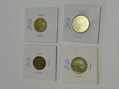 Lote C/ 4 Moedas da Cro&aacute;cia. Moedas Circuladas
