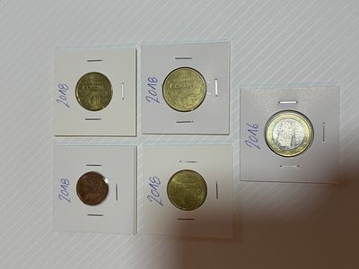Lote C/ 5 Moedas de Andorra. Moedas Circuladas