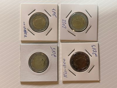 Lote C/ 4 Moedas do M&oacute;naco. Moedas UNC