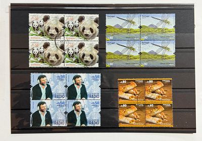 Conjunto Diversas Quadras Selos - Modernas. Usados, sem defeitos, nem repara&ccedil;&otilde;es