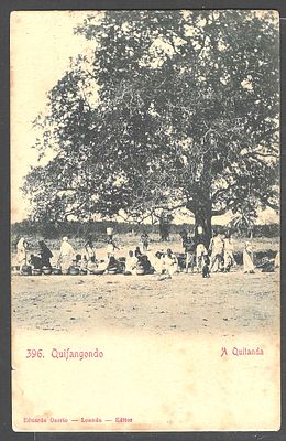 Angola c.1908 Bilhete Postal Loanda – Qui&ccedil;angondo “A Quitanda” Cart&atilde;o Ilustrado Eduardo Os&oacute;rio. B 