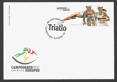 Portugal 2008 FDC “Campeonato Europeu de Triatlo – Lisboa 2008”. Envelope de Primeiro Dia de 