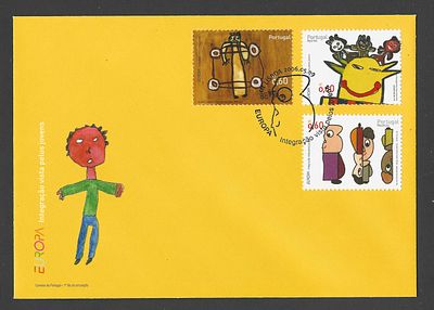 Portugal 2006 FDC Europa Integra&ccedil;&atilde;o vista pelos jovens. Envelope FDC – First Day Cover de 