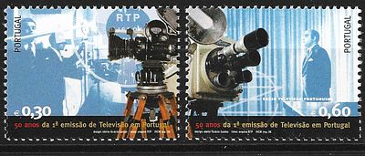 Portugal 2006 50 Anos da 1&ordf; Emiss&atilde;o de Televis&atilde;o em Portugal. 
Novo sem marca de charneira com goma.