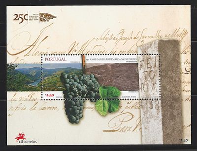 Portugal 2006-250 Anos da Regi&atilde;o Demarcada do Douro. 
Novo sem marca de charneira com goma.