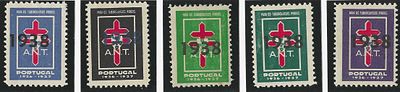 Portugal 1938 IANT Vinhetas de 1936 c/ sobrecarga 1938. Novo sem marca de charneira com goma. 