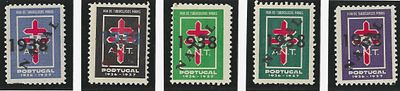 Portugal 1938 IANT Vinhetas de 1936 c/ sobrecarga 1938 e Natal 
Novo sem marca de charneira com 