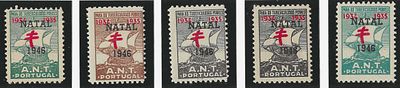 Portugal 1946 IANT vinhetas 1935-36 c/ sobrecarga 1946 e "NATAL". Novo sem e com marca de 