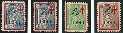Portugal 1950 IANT Vinhetas de 1941 c/ sobrecarga " NATAL 1950". Novo sem marca de charneira com 