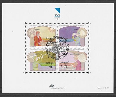 Portugal 1992 – Bloco Filat&eacute;lico Lubrapex 72 (Instrumentos N&aacute;uticos dos Descobrimentos) com 