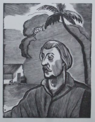 Поль Гоген. Ечеистов Г. бумага, ксилография.Размер: 14.5 х 11.3(р.и.).В очень хорошем 