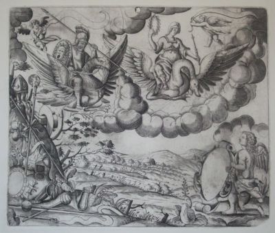 Старинная гравюра. бумага, резцовая гравюра. Размер: 26.5х31.0(р.и.) В очень хорошем состоянии.