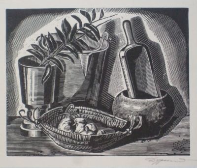 Натюрморт. Дурандин. 1990г. бумага, ксилография. Размер: 12.0 х 14.5(р.и.)В очень хорошем состоянии.