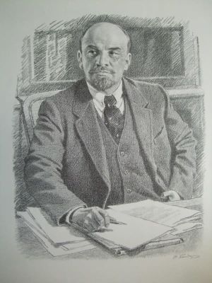 В.И. Ленин. Бойдар С. 70-е годы. бумага, литография. Размер: 76.5 х 56.5; 60.0 х 47.0(р.и.). В 