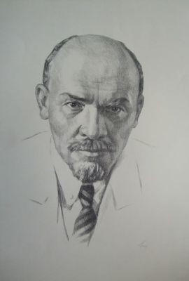 В.И. Ленин. Песин М.Я. 70-е годы. бумага, литография. Размер: 76.5 х 57.0; 60.5 х 40.5(р.и.). В 