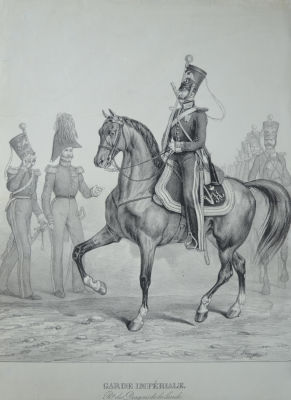 Верне (Vernet), Пьер Мари Жозеф (1797–1873) - Барон К.Е. Врангель на смотре Лейб-гвардии 