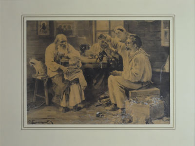 Козачинский Феодосий Сафонович (1864-1922) - Возвращение моряка домой. Конец XIX – начало ХХ вв. Бу 