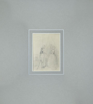 Дмитриев-Оренбургский Николай Дмитриевич (1837-1898) - Кавалергард и дама. 1870-е гг. Картон 