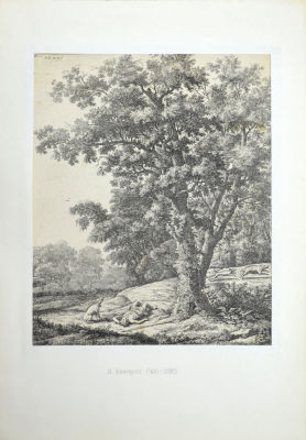 Ватерло Антонио (1609-1690) - Смерть Адониса. Справа собаки
преследуют вепря.
Шестой лист из серии 