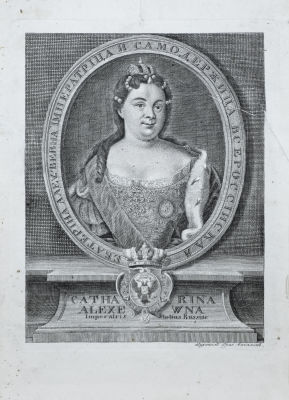 Качалов Григорий Аникеевич (1711/1712-1759) - Портрет императрицы Екатерины I. 1747 г. Бумага 