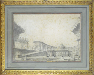 Неизвестный художник французской школы - Архитектурное каприччио. 1770 – 1780-е гг. Бумага, перо 