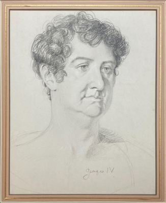Алио Старший Агостино (1777-1857) - Портрет британского короля Георга IV. Начало XIX в. Бумага 