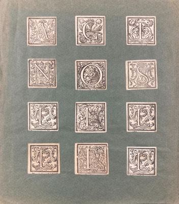 Неизвестный немецкий гравер - Литеры. XVI в. Бумага, ксилография, 28.9 х 24.9 см