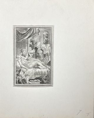 Эйзен (Eisen) Шарль Доменик Жозеф (1720-1778) - Эротическая сцена. Иллюстрация к книги &laquo;Рассказы и 