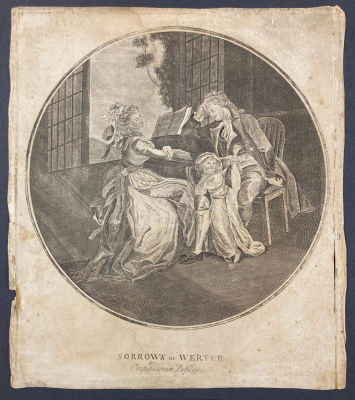 Неизвестный русский гравер с Кауфман Анжелики - Страдания молодого Вертера. 1800-е гг. Бумага 
