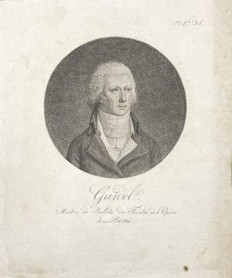 Неизвестный гравер - Портрет французского танцора и балетмейстера Пьера-Габриеля Гарделя 