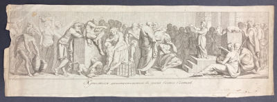 И. Козловский - Рисунок для барельефа "Христос, проповедующий в храме". 1802 г. Бумага, офорт, 18 