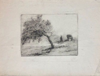 Айвазян Владимир Тигранович (1915-1999) - Туман. Середина ХХ в. Бумага, офорт, 29.3 х 39 