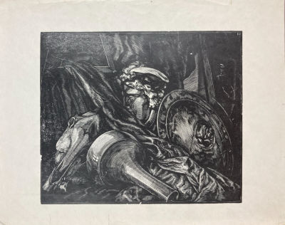 Неизвестный художник - Натюрморт. Середина ХХ в. Бумага, полиграфическая печать, 23.2 х 29.7 см