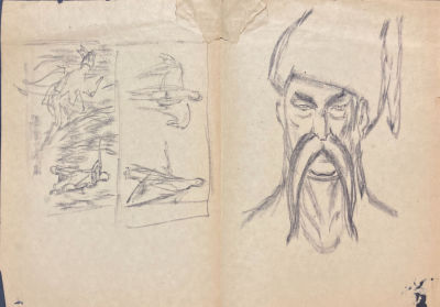 Неизвестный художник - Раскадровки к неизвестному фильму. 1950-е гг. Бумага, фломастер, 20 х 28.7 см