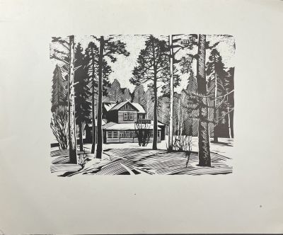 Ушин Андрей Алексеевич (1927-2005) - Куоккала (Репино). 1970 г. Бумага, полиграфическая печать 