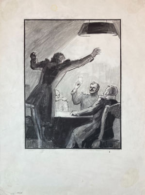 Страхов Борис Борисович (1932-2020) - Иллюстрации к произведению “Пиковая дама”. 1985-1995 гг. Бума 