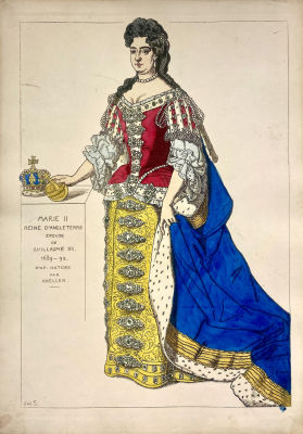 Рафаэль Жакмин (1821-1881) - Мария II, королева Англии, 1689-95 гг. Бумага, литография, 44,9 х 31 