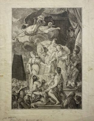 Шоффар Пьер Филипп (1730-1809) по оригиналу Монне Шарля (1732-1808) - Аллегория на обнародование 