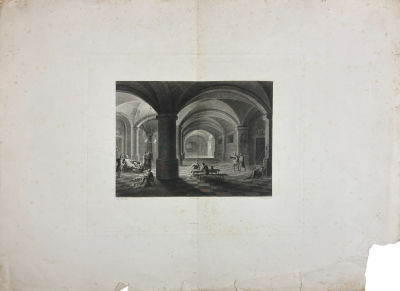 Де Лалассе (De Lalaisse) Шарль (1811-?) - Смерть Сенеки. 1840-е гг. Бумага, гравюра на стали, 41 х 