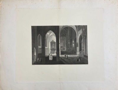 Тома (Thomas) - Интерьер храма. 1840-е гг. Бумага, гравюра на стали, 41 х 57 смПо оригиналу Петера 