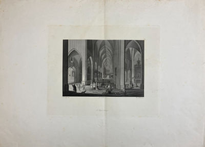 Ролл (Rolls) Шарль - Интерьер храма. 1840-е гг. Бумага, гравюра на стали, 41 х 57 смПо оригиналу 