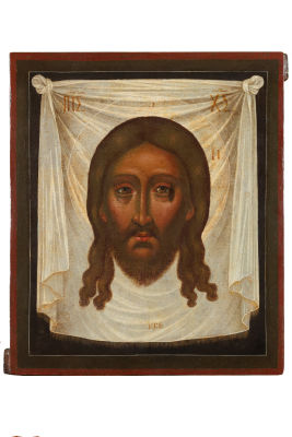 Спас нерукотворный. Конец XVII - начало ХVIII вв. Дерево, темпера, 36 х 31 см